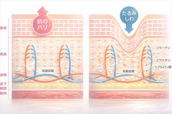 シワやたるみが出来る原因