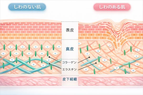 シワ、たるみの初期症状
