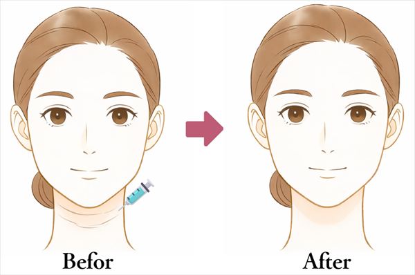 首の横ジワを注射で改善