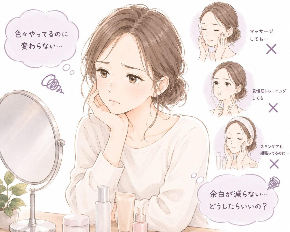 顔の余白はセルフケアでは変わらない